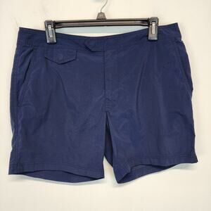 Vintage J. Crew Mens Nylon Hiking Shorts 32" Blue 6" Inseam Mesh Lined Y2K Gorp